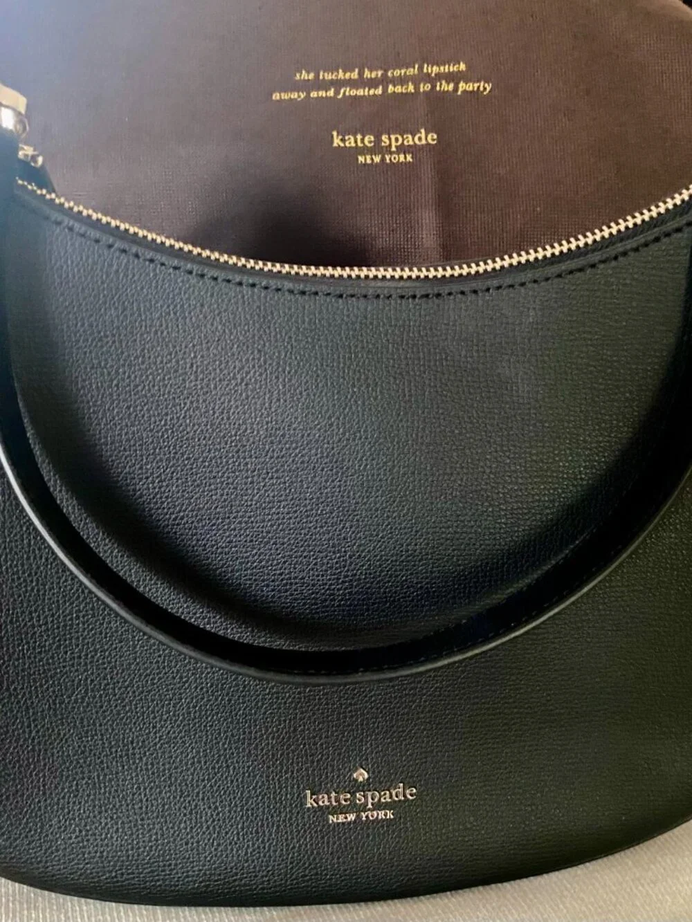 NEW Kate Spade Kristi Black Shoulder Bag with original brown dust bag